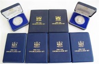 Fiji four 1984 unc six coin sets