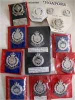 Singapore & Hong Kong Police cap badges