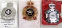 Three Queensland Police obsolete badges