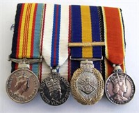 Miniature bar four Reserve Force medals