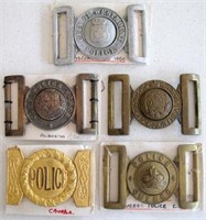 Five early Canadian Police buckles