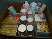 LARGE LOT NAPKINS AND CUPS PARTY NEW