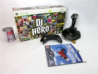 Jeu DJ Hero Xbox 360, carte graphique, manettes