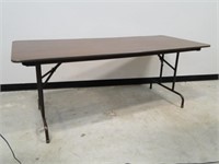 Wooden Metal Framed Folding Table