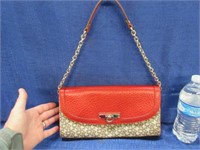 unused "dkny" red leather purse