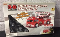 3D Foam Paper Fire Engine Model kit