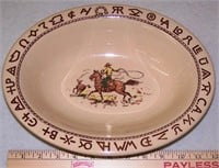 WALLACE RODEO PATTERN SERVING BOWL WITH HAIRLINE