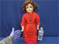 antique germany 20in doll (red dress)