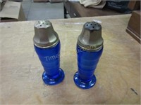 Drepression Cobalt salt & pepper shakers