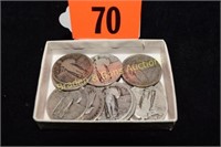 GROUP OF 10 US STANDING LIBERTY SILVER QUARTERS