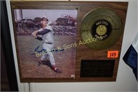 AUTOGRAPHED TED WILLIAMS 8" X 11" PHOTO ON