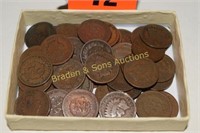 GROUP OF 50 US 1887 INDIAN HEAD PENNIES