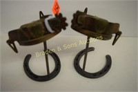 UNMARKED SINGLE MOUNTED WESTERN SPURS WITH