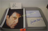 GROUP OF 3 HOLLYWOOD AUTOGRAPHS ON INDEX