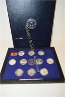 GROUP OF 10 ONE OUNCE SILVER ROUNDS FROM