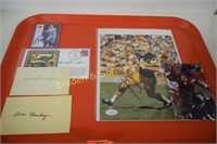 GROUP OF 6 AUTOGRAPHS INCLUDING DONNIE ANDERSON,