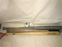 Aluminum & wooden baseball bats