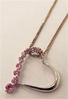 Sterling Silver Chain With Heart Pendant