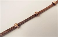 Sterling Silver Bracelet With Copper Finish