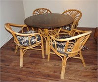 Bamboo Table and 4 Chairs