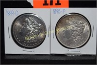 GROUP OF 2 HIGH QUALITY MORGAN SILVER DOLLARS