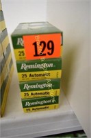 GROUP OF 200 ROUNDS REMINGTON CAL. 25 AUTO AMMO