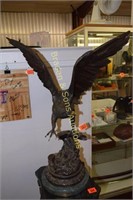 BRONZE 30"  STATUE TITLED "EAGLE" BY