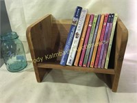 Pine book shelf & teen girl readers