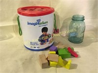 Imaginarium primary color wooden block set