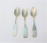 Lot, 3 coin silver spoons