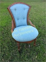 Antique upholstered wood chair