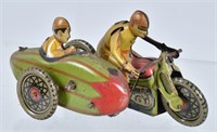 PAYA Tin Windup MOTORCYCLE w/ SIDECAR