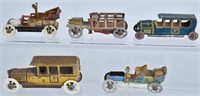 5- GERMAN PENNY TOY VEHICLES