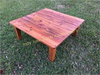 Large 48" square pine Coffee Table