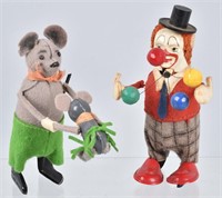 SCHUCO Windup JUGGLING CLOWN & MOUSE w/ BABY