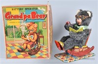 JAPAN Battery Op GRANDPA BEAR w/ BOX