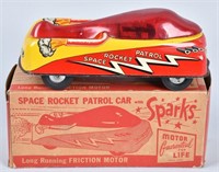 COURTLAND Tin Friction SPACE ROCKET PATROL MIB