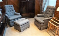 Pair of Chairs & One Footstool