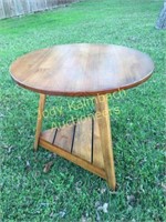 Handmade solid wood triple tapered leg table