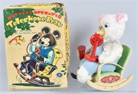 JAPAN Battery Op TELEPHONE BEAR w/ BOX