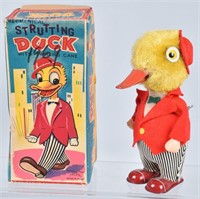 JAPAN Windup STRUTTING DUCK w/ BOX