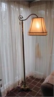 Floor lamp. Brass base. with Shade. Seems