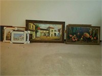 Home decor pictures includes oils on canvas,