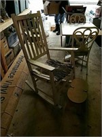 Vintage wooden rocking chair, in need of TLC,