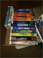 14 Walt Disney VHS movies in clamshell cases this