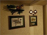 Collection of four waterfowl prints several