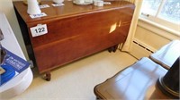 Cherry drop leaf table, table top 21 1/2" x 46"L