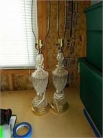2 lamps these are Pressed Glass very decorative