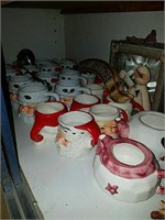 Christmas coffee cups ceramic Christmas figurines