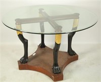 GLASS TOP DINNER TABLE